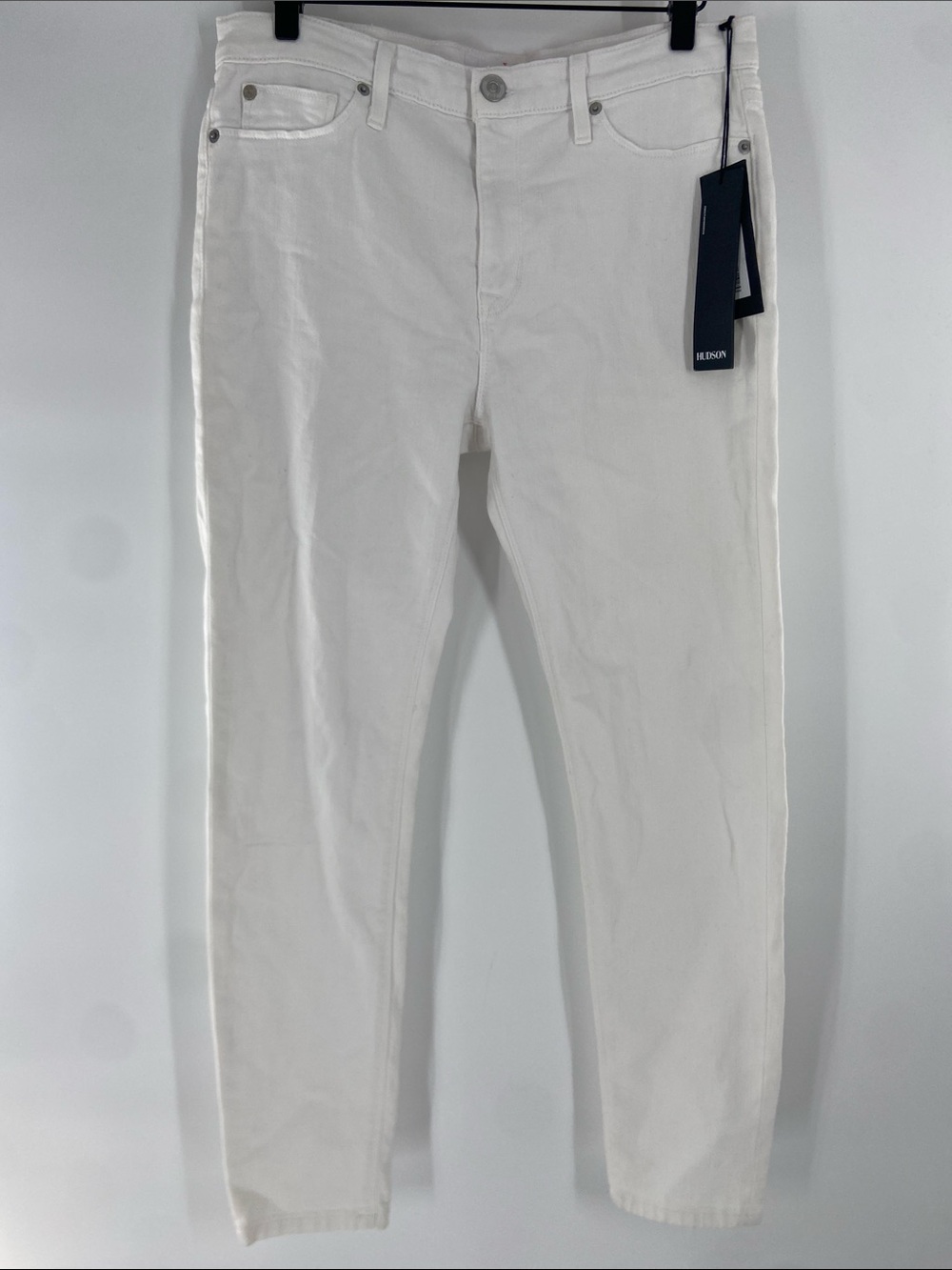 Hudson White Nico Mid-Rise Ankle Super Skinny Jeans Size 30 NWT